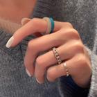 Set Of 4: Acrylic / Alloy Ring (assorted Designs)