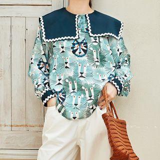 Lion Print Blouse
