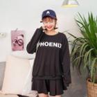 Set: Lettering Pullover + Plain Skort