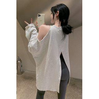 Details Slit-back Oversized Sweatshirt As Figure - One Size