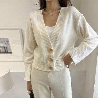 Plunge-neck Cropped Cardigan