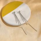 Alloy Fringed Earring 1 Pair - 925 Silver Needle - Silver - One Size