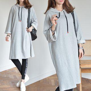 Smiliey Hooded T-shirt Dress