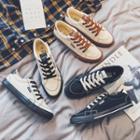 Contrast Stitching Lace Up Sneakers