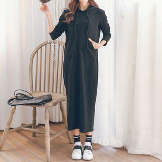 Long-sleeve Hooded Maxi Dress