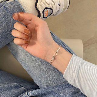 Rhinestone Alloy Bracelet Bracelet - Silver - One Size
