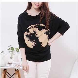 Printed Batwing T-shirt