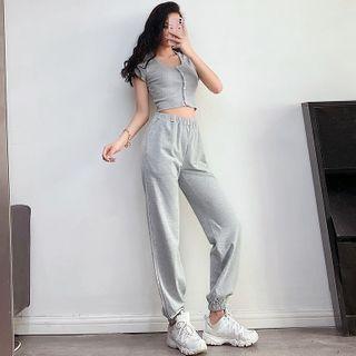 Elastic High-waist Harem Pants In 6 Colors