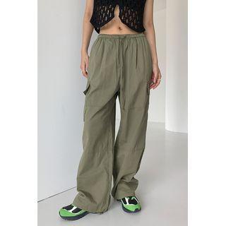 Drawstring Two-way Cargo Pants