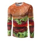 Hamburger Print Long Sleeve T-shirt