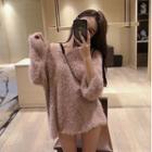 Glitter Oversized Sweater Pink - One Size
