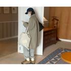 [dearest] Raglan Hidden-button Long Coat (khaki) One Size