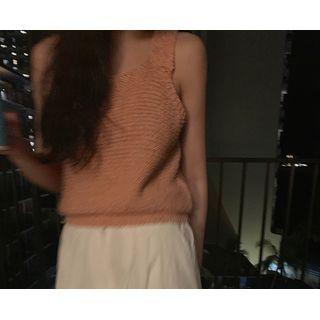 [dearest] Sleeveless Knit Top Orange - One Size