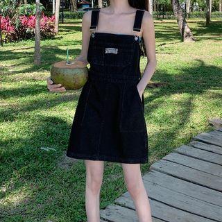 High-waist Washed A-line Mini Dress