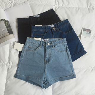 Roll Up Denim Hot Pants