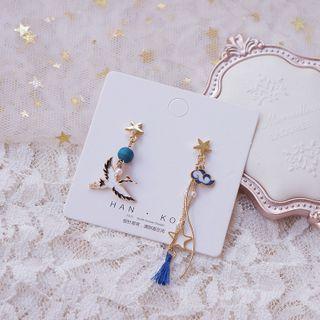 Asymmetrical Crane Drop Earring
