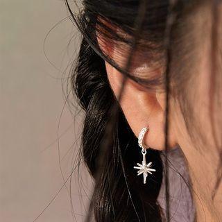 Star Sterling Silver Dangle Earring / Gift Box / Set
