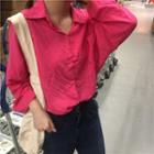 Plain Shirt Rose Pink - One Size