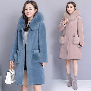 Furry Trim Zip Coat