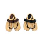 Toe-loop T-strap Slippers