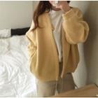 Open-front Cardigan Light Yellow - One Size