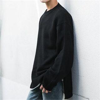 Colored Zip-trim Sweater