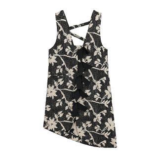 Sleeveless Floral Asymmetrical A-line Dress