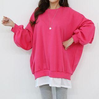 Layered-hem Oversize Sweatshirt