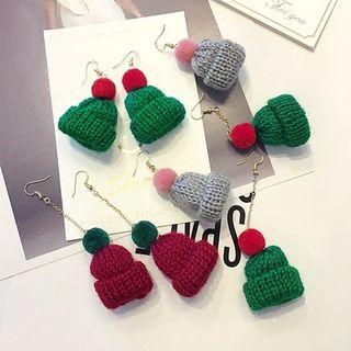 Knit Beanie Dangle Earring