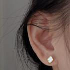 925 Sterling Silver Shell Rhombus Earring