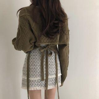 Set : Tie-back Sweater + Skirt