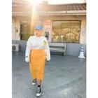 Plus Size Ribbed Knit Skirt In 13 Colors