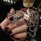 Spider Alloy Open Ring Silver - One Size