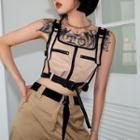 Front Zip Vest Khaki - One Size