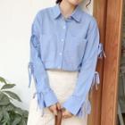 Plain Tie Sleeve Shirt