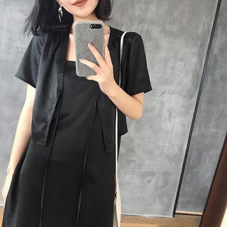 Tie-front Short-sleeve Light Jacket