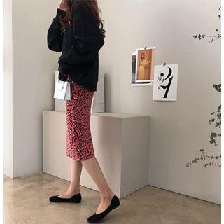 Leopard Knit Skirt