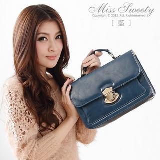 Push-lock Flap Satchel