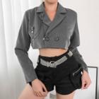 Long-sleeve Chained Cropped Top