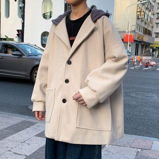 Hooded Panel Single-breasted Jacket