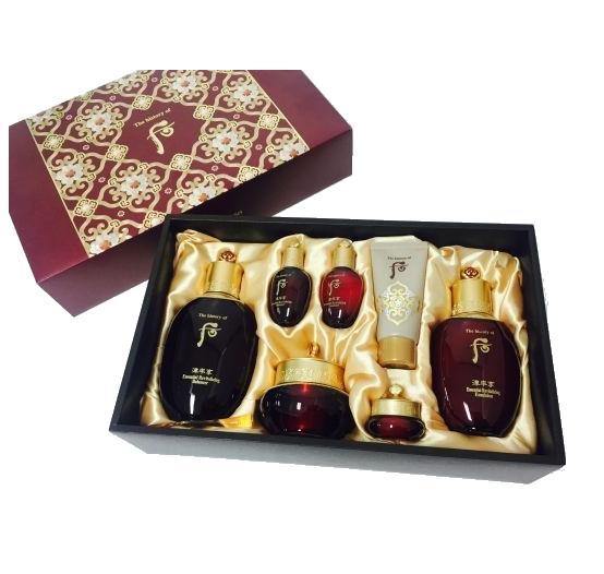 The History Of Whoo - Jinyulhyang Jinyul Skin Care Set: Balancer (150ml + 20ml) + Lotion (110ml + 20ml) + Cream 30ml + Eye Cream 4ml + Mask 30ml 7 Pcs
