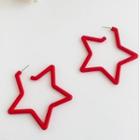Star Drop Earring 1 Pair - Red - One Size