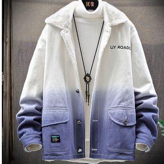Gradient Denim Jacket / Turtleneck Sweater / Set
