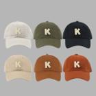 Washed Embroidered Lettering Baseball Cap