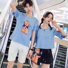 Couple Matching T-shirt / Shorts / A-line Mini Skirt