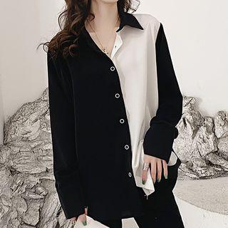 Asymmetric Paneled Shirt