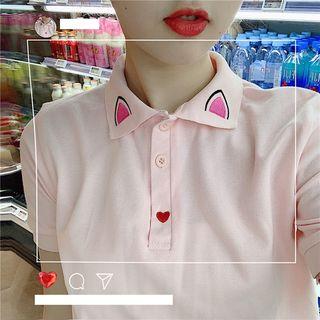 Cat Ear Short-sleeve Polo-shirt