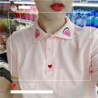 Cat Ear Short-sleeve Polo-shirt