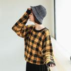 Checked Sweater Gingham - Yellow & Black - One Size