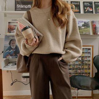 Rib-knit Boxy Sweater